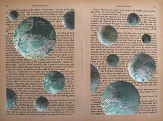 Deep Reading, book art by Thurle Wright