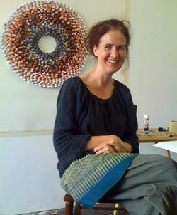 Portrait of Thurle Wright in her studio